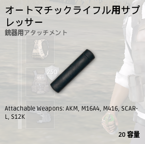 オートマチックライフル用サプレッサー